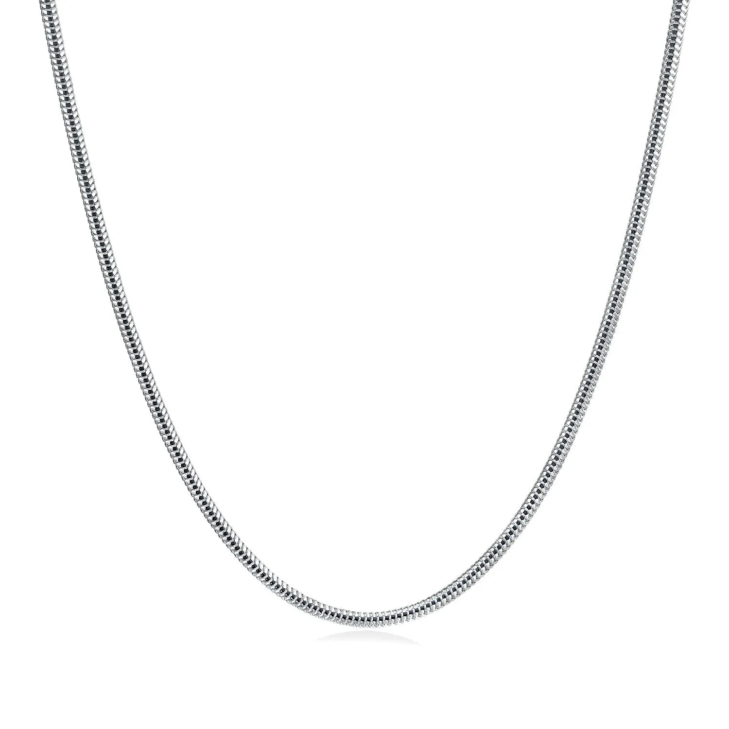 1-3MM 14K Gold Plated .925 Sterling Silver Snake Chain Necklace 16 -30 Inch