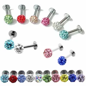 1 pcs Colorful Rhinestone Piercing Nose Lip Jewelry  Body Jewelry For Man Women Studs 1mm length Pick Free Shipping