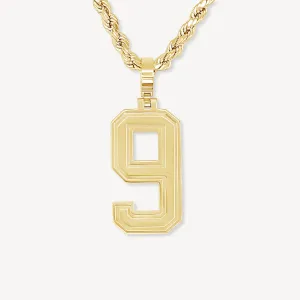 10k Custom Gold Number Pendant