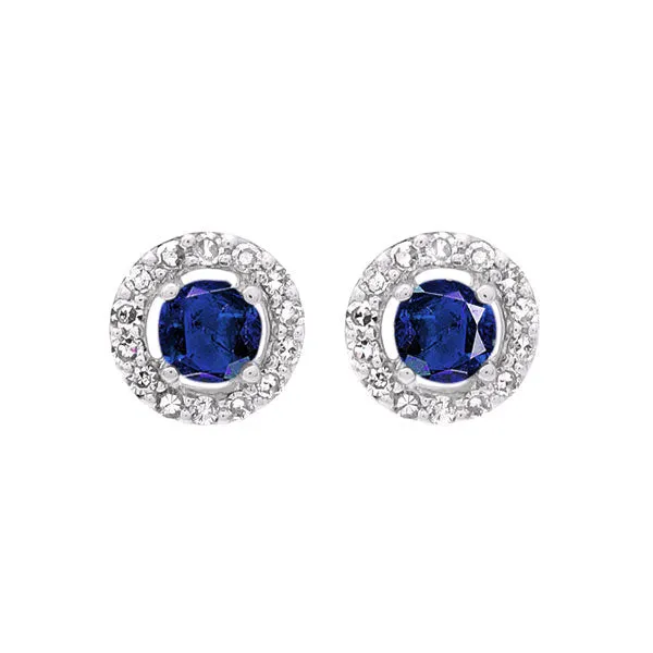 10KT White Gold & Diamond Classic Book Price Point Fashion Earrings  - 1/10 ctw