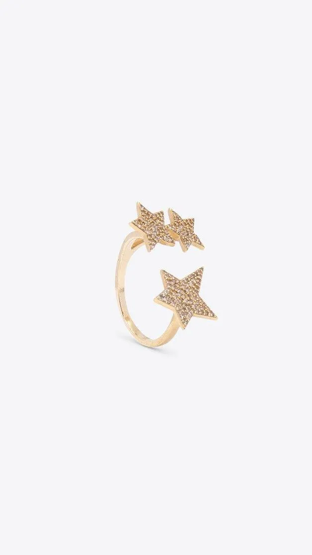 14k Gold Star Ring