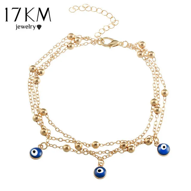 17KM 1PCS Multiple Vintage Anklets For Women Bohemian Ankle Bracelet Cheville Barefoot Sandals Pulseras Tobilleras Foot Jewelry