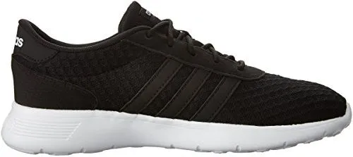 adidas NEO Women's Lite Racer W Running Shoe, Black/White, 7.5 M US