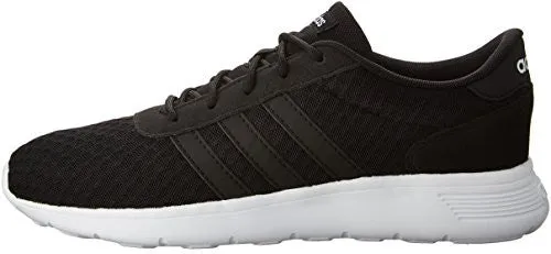 adidas NEO Women's Lite Racer W Running Shoe, Black/White, 7.5 M US