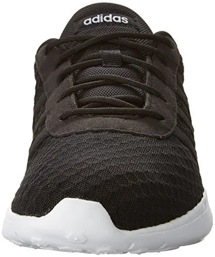 adidas NEO Women's Lite Racer W Running Shoe, Black/White, 7.5 M US