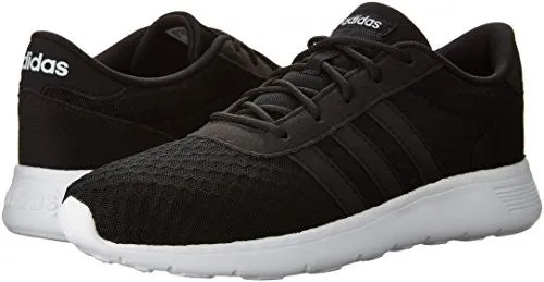 adidas NEO Women's Lite Racer W Running Shoe, Black/White, 7.5 M US