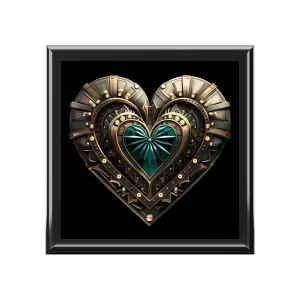 Art Deco Style Heart Gift Jewelry Box