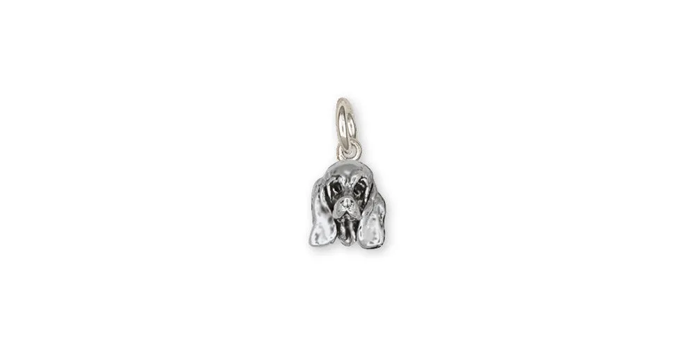 Basset Hound Charm Jewelry Sterling Silver Handmade Dog Charm BH3-C