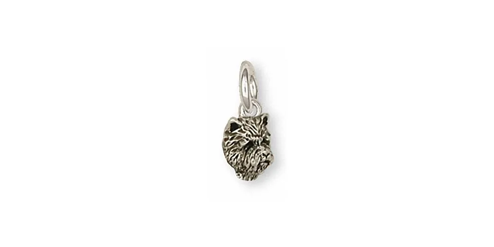 Cairn Terrier Charm Jewelry Sterling Silver Handmade Dog Charm CNWT20-C