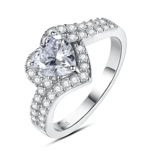 Classic Heart Zircon Rings Jewelry