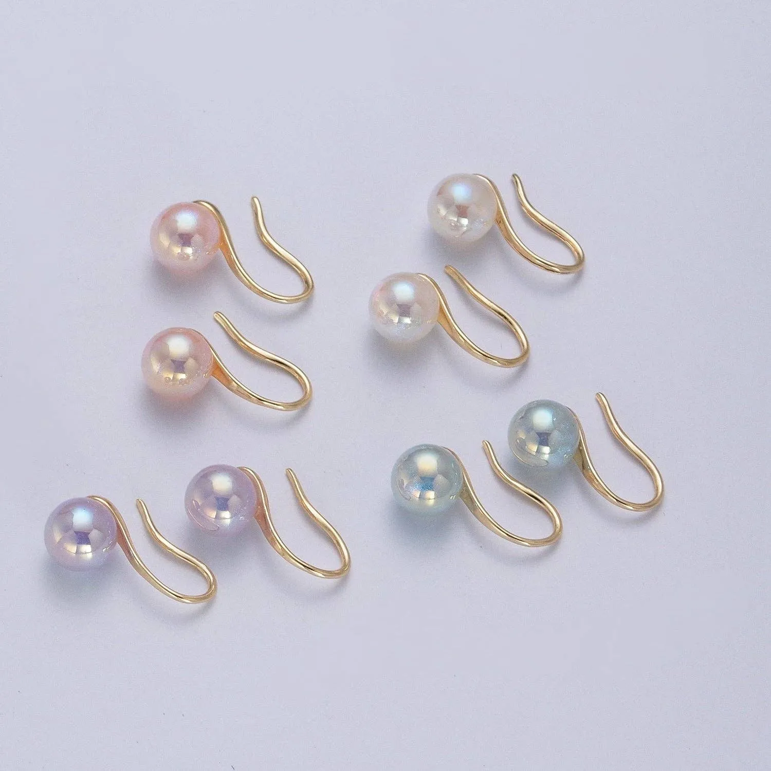 Classic Pearl Drop French Hook Earrings W681 W682 W683 W684