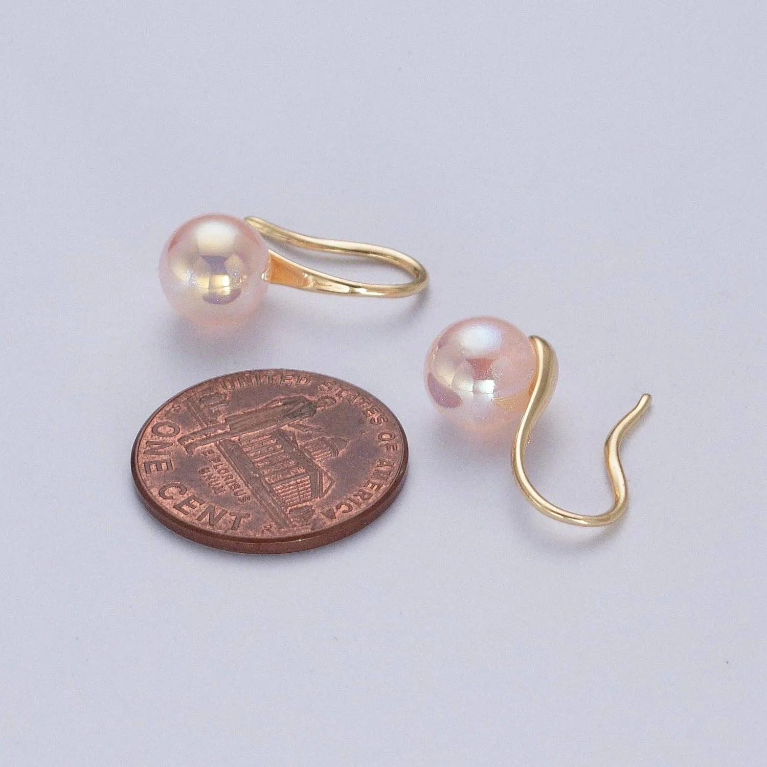 Classic Pearl Drop French Hook Earrings W681 W682 W683 W684