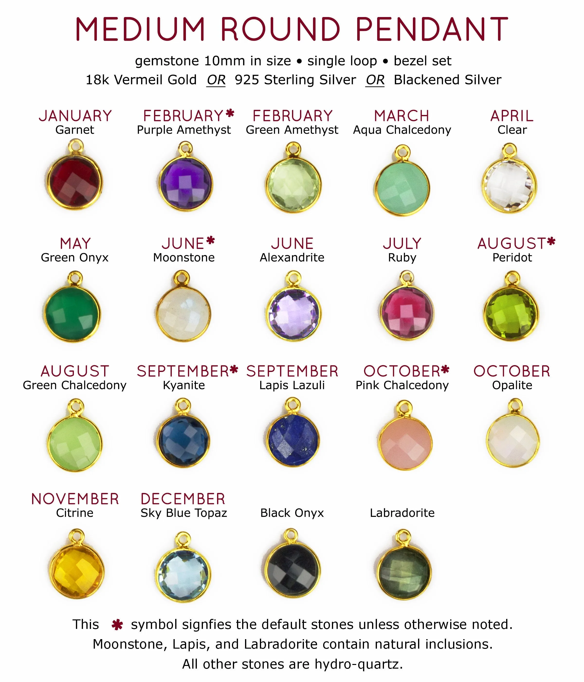 Customizable Round Birthstone Vertical Station Necklace