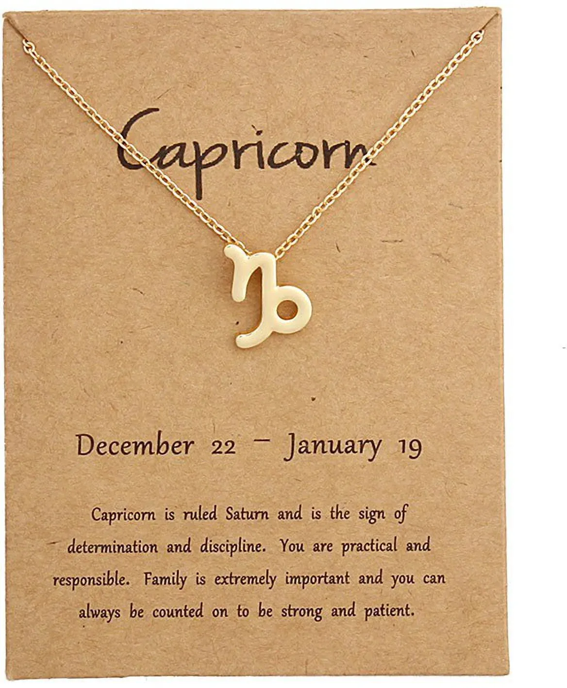 Desiny Jewels Gold Plated Capricorn Zodiac Pendant Symbol