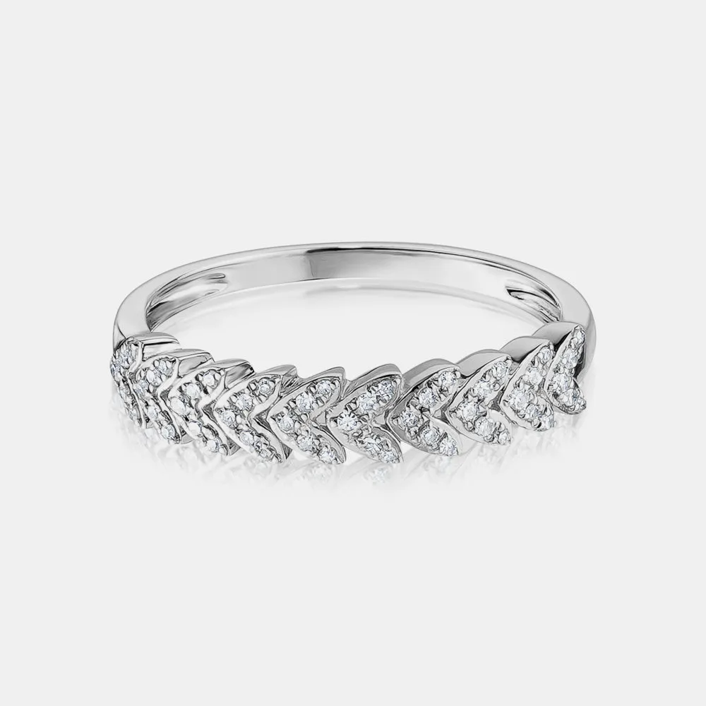 Diamond Leaf Ring