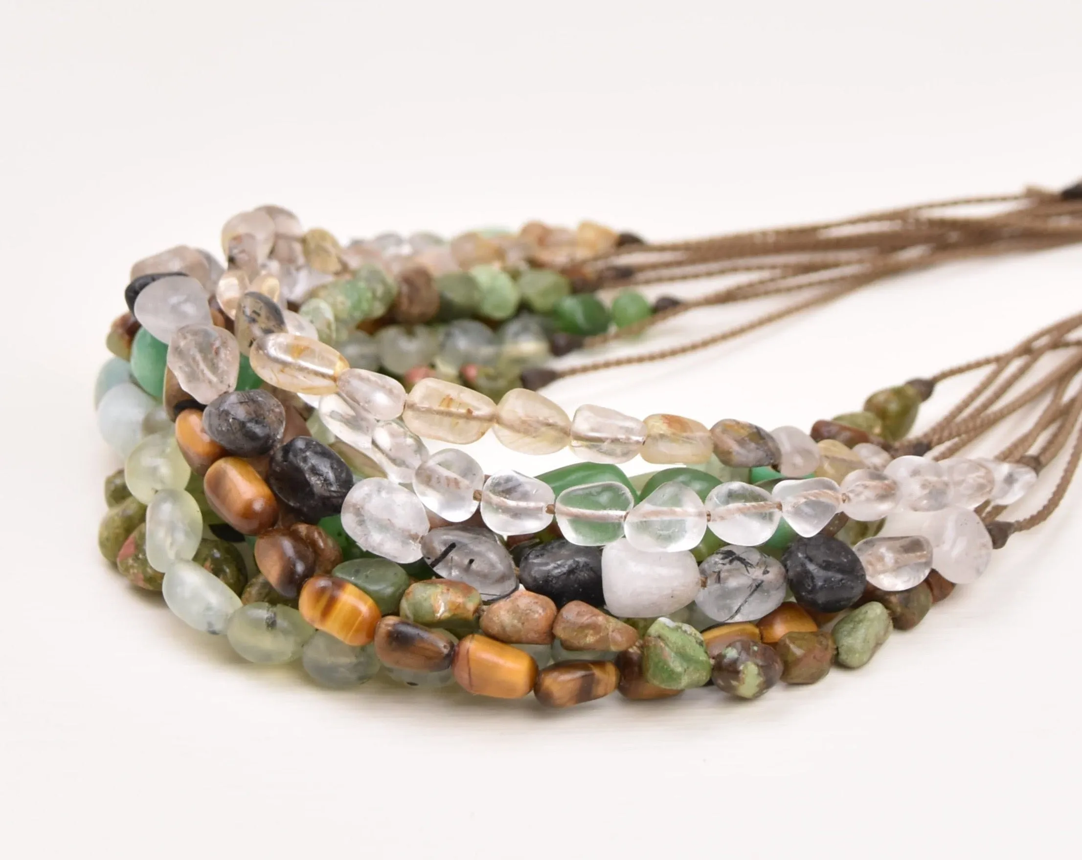 Earth Tones - Pebble Necklaces