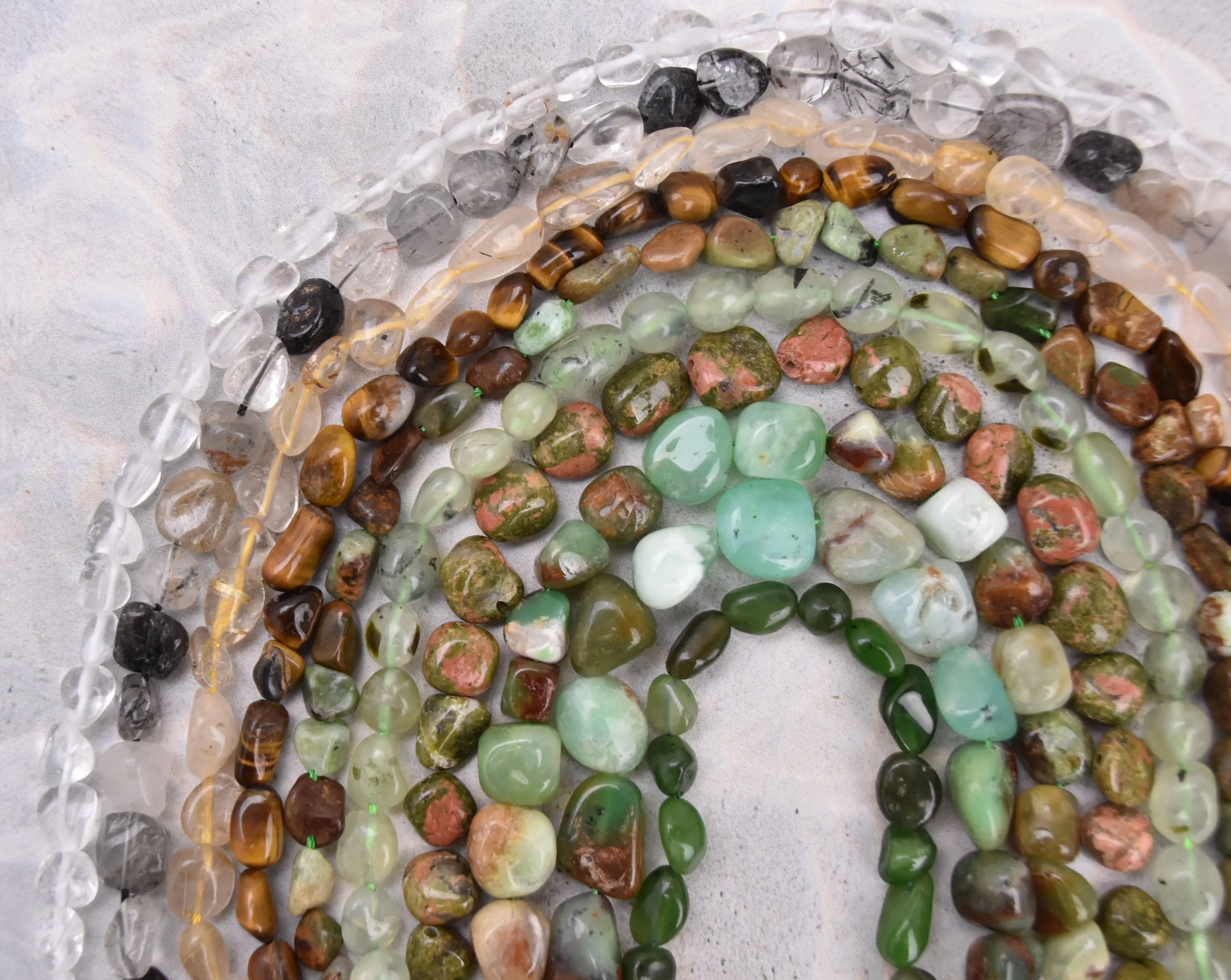 Earth Tones - Pebble Necklaces