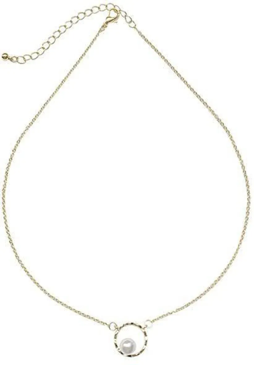 Elegant Thin Chain Necklace With Pearl For Dailywear