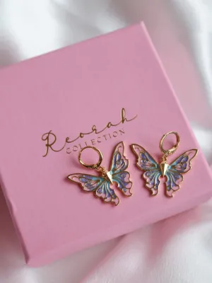 Fairy Elina Minimal Butterfly Earrings, Mermaid Earrings