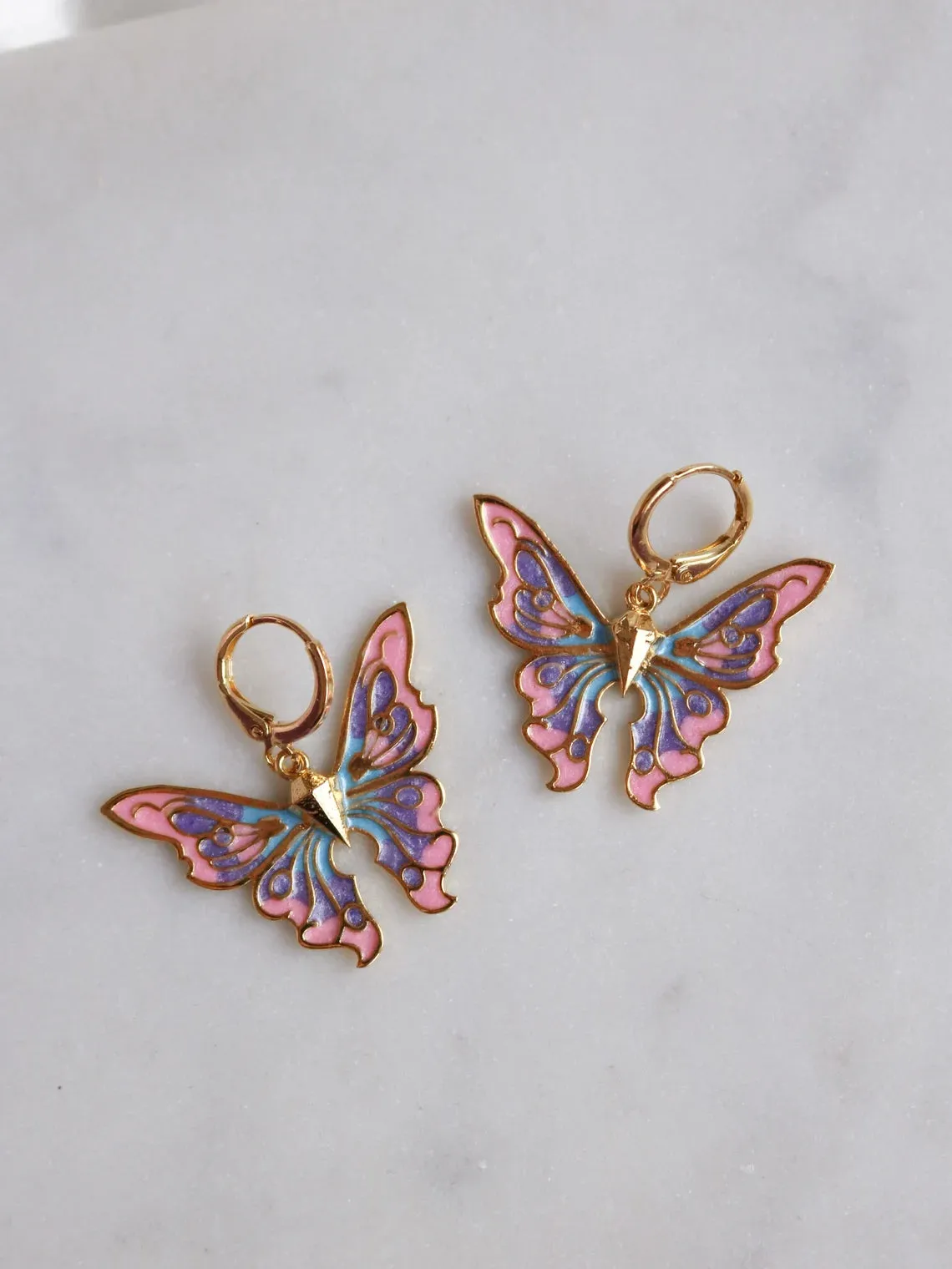 Fairy Elina Minimal Butterfly Earrings, Mermaid Earrings