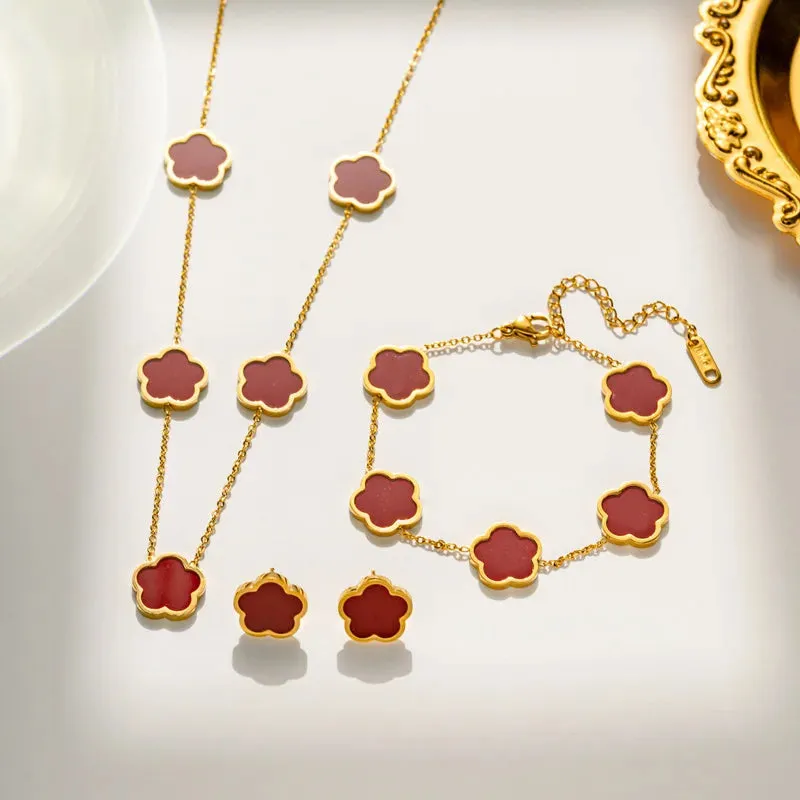 Flower Jewelry Set