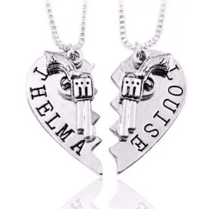 Friends Til the End Silver Necklace Set (2 Friendship Necklaces)