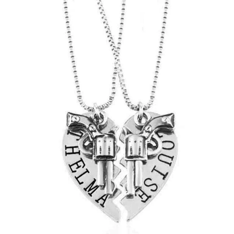 Friends Til the End Silver Necklace Set (2 Friendship Necklaces)