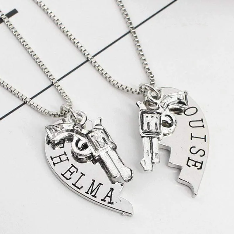 Friends Til the End Silver Necklace Set (2 Friendship Necklaces)