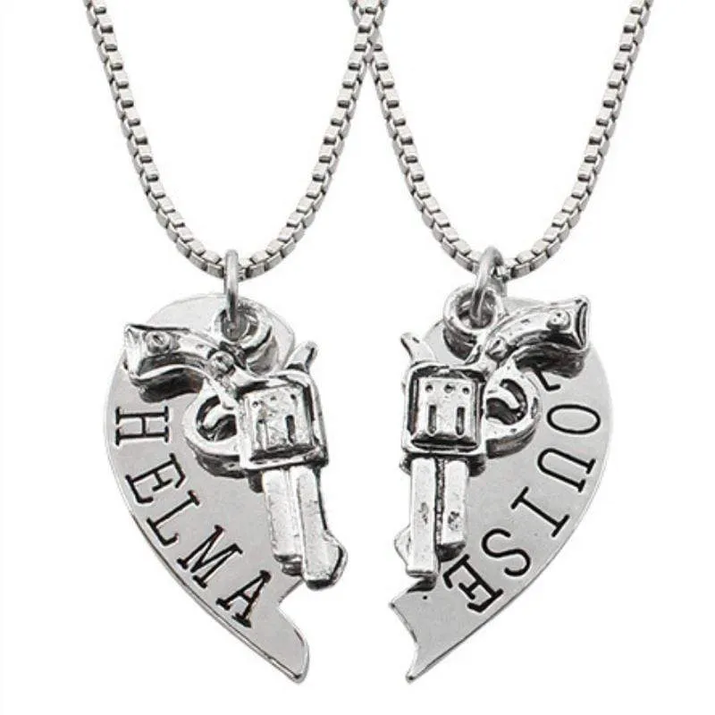 Friends Til the End Silver Necklace Set (2 Friendship Necklaces)