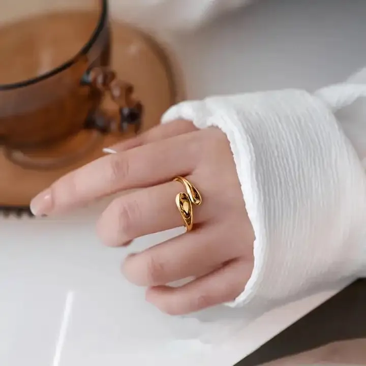 Golden Metallic Anti Tarnish Ring