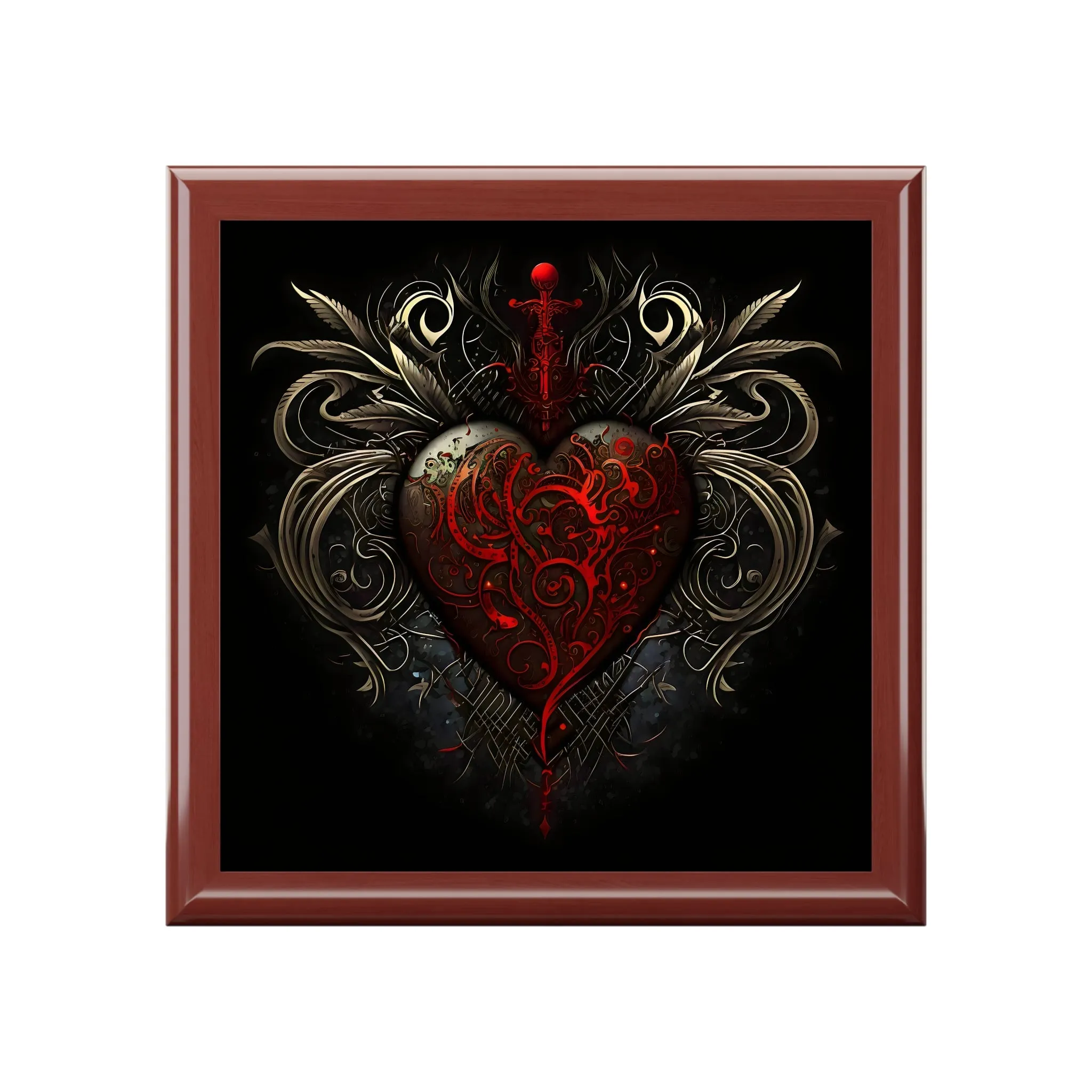 Heart & Dagger Tattoo Art  Jewelry and Gift Box