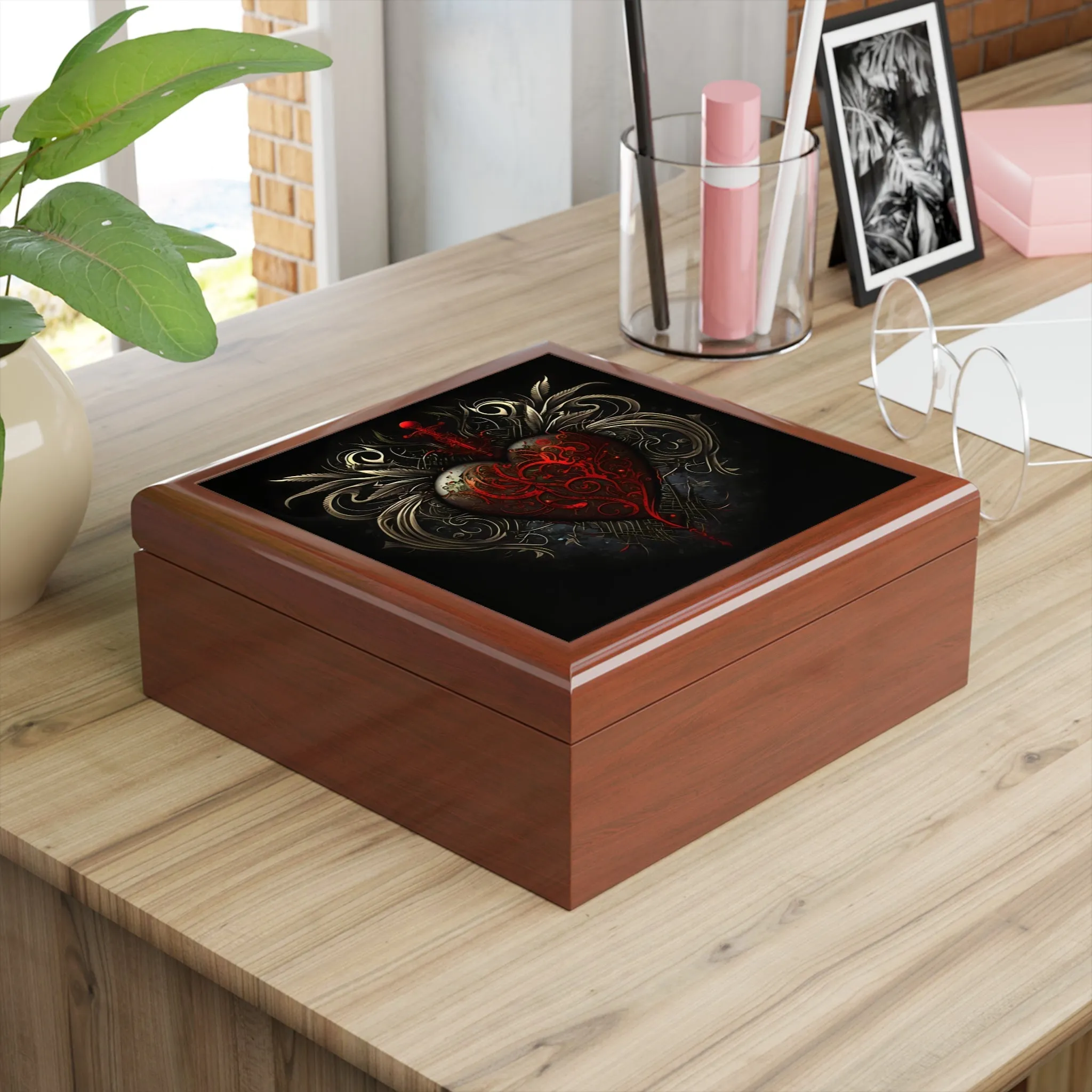 Heart & Dagger Tattoo Art  Jewelry and Gift Box