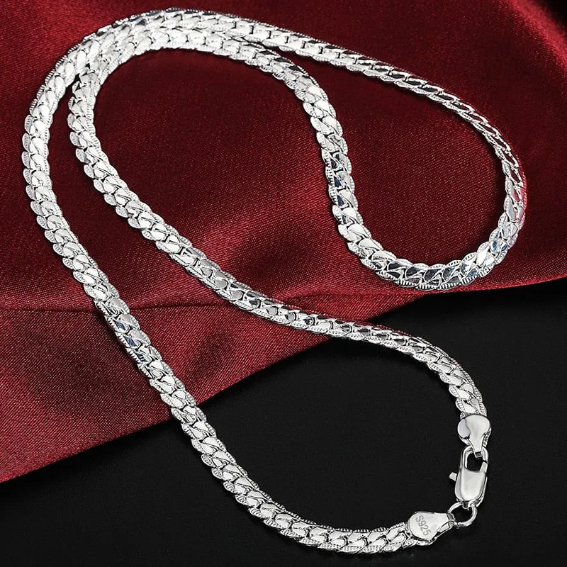 Hip Hop Long Link Chain Necklace Jewelry for Men in Gold Color and Silver