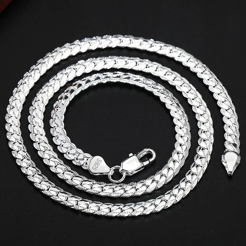 Hip Hop Long Link Chain Necklace Jewelry for Men in Gold Color and Silver