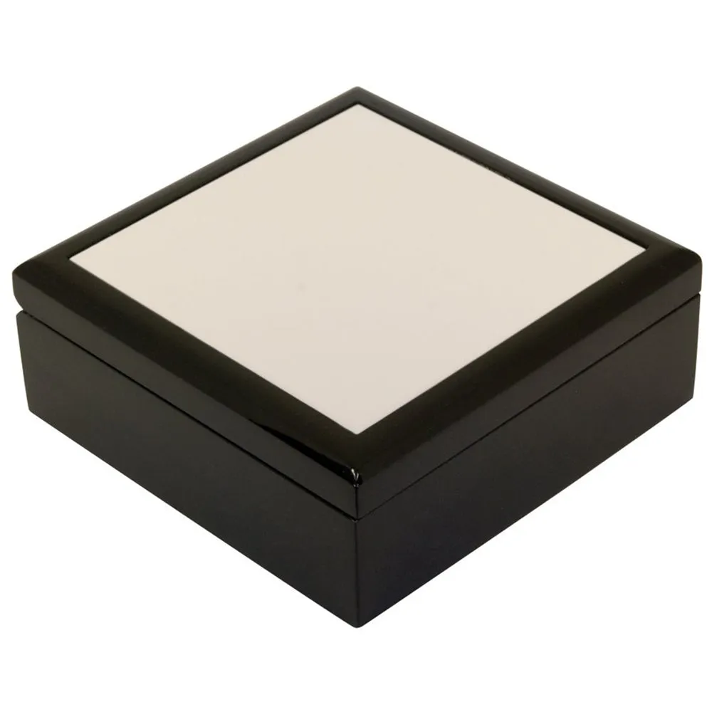 HPN SubliCraft 4" x 4" Wooden Jewelry Box with Sublimation Ceramic Photo Tile Lid Insert - 36 per Case