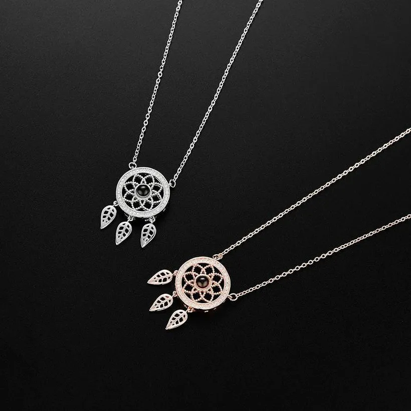 I Love You Dream Catcher Projection Necklace