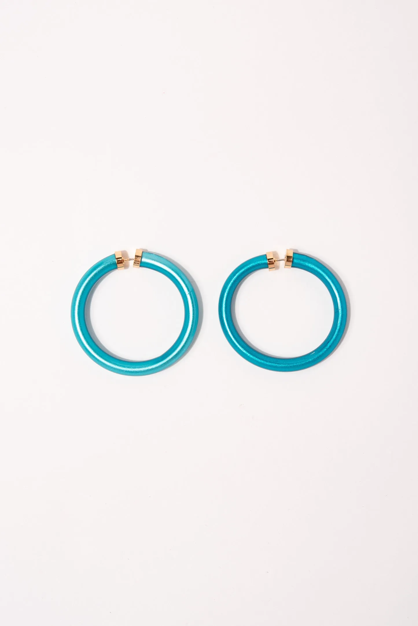 Kim 44MM Jelly Hoop Earrings - Blue