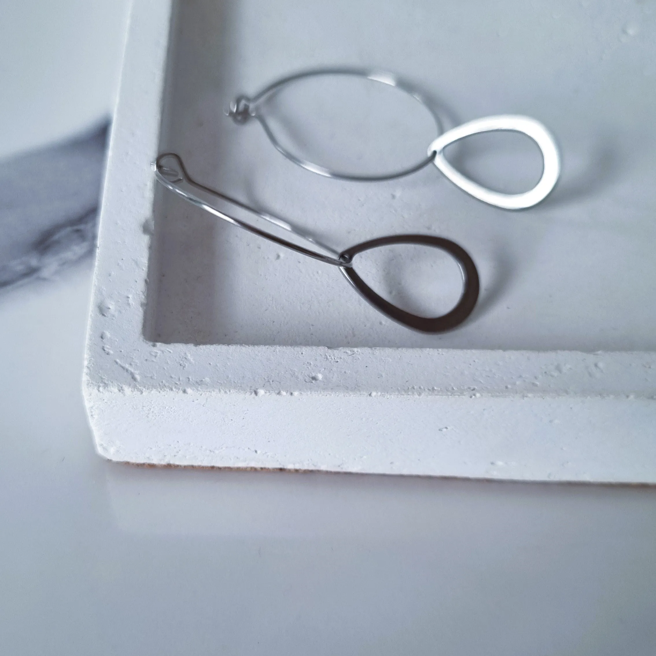 Minimal silver earrings