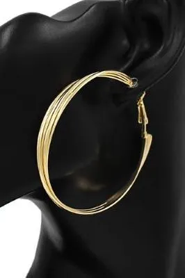 Multi Hoop Gold Earrings