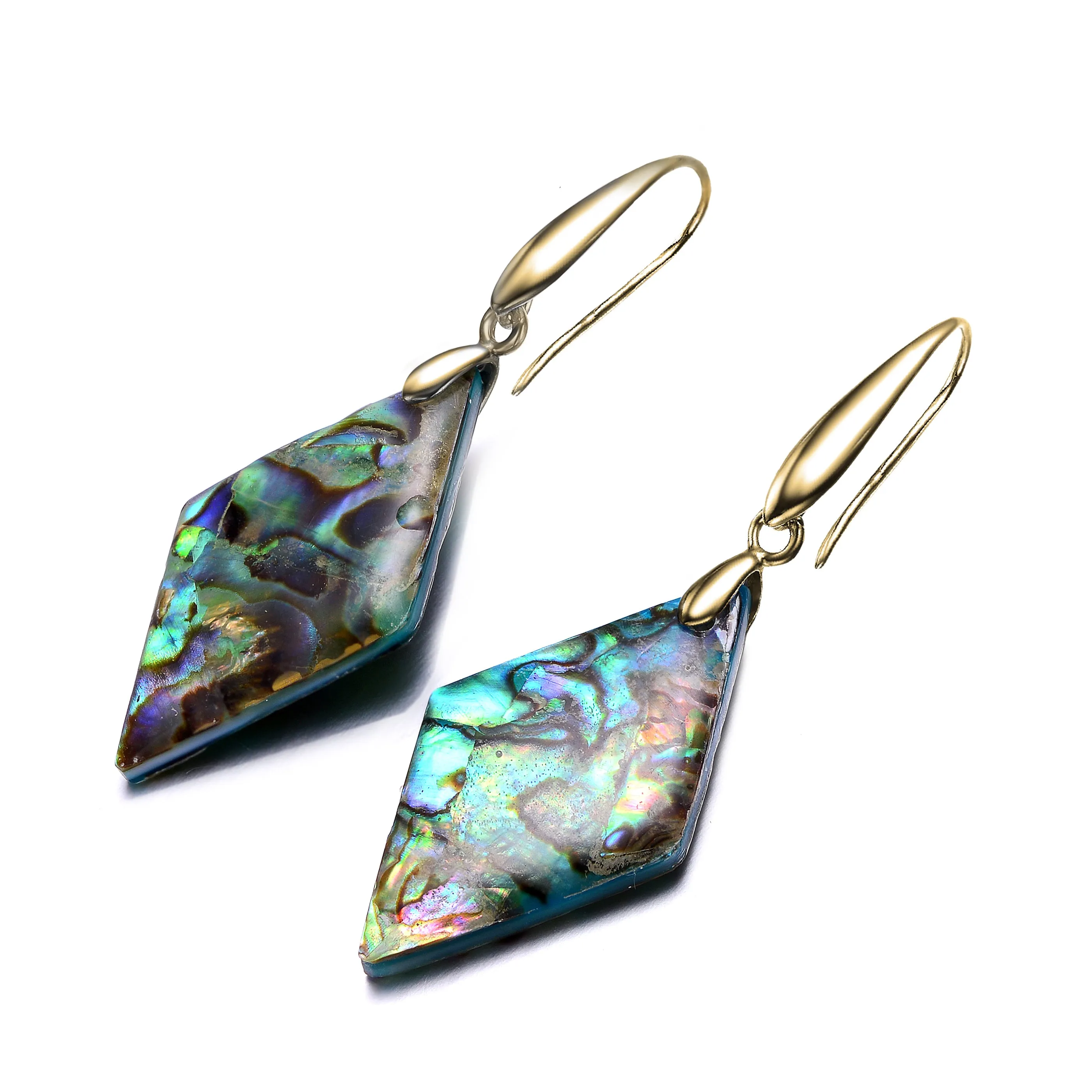 Océan Abalone Kite Drop Hook Earrings