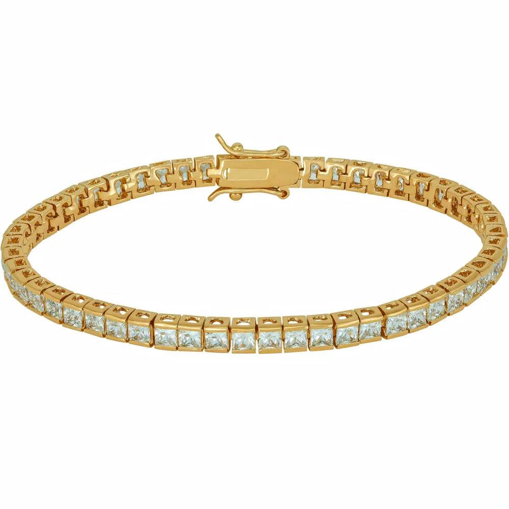 Princess Cut Cubic Zirconia Classic Tennis Bracelet