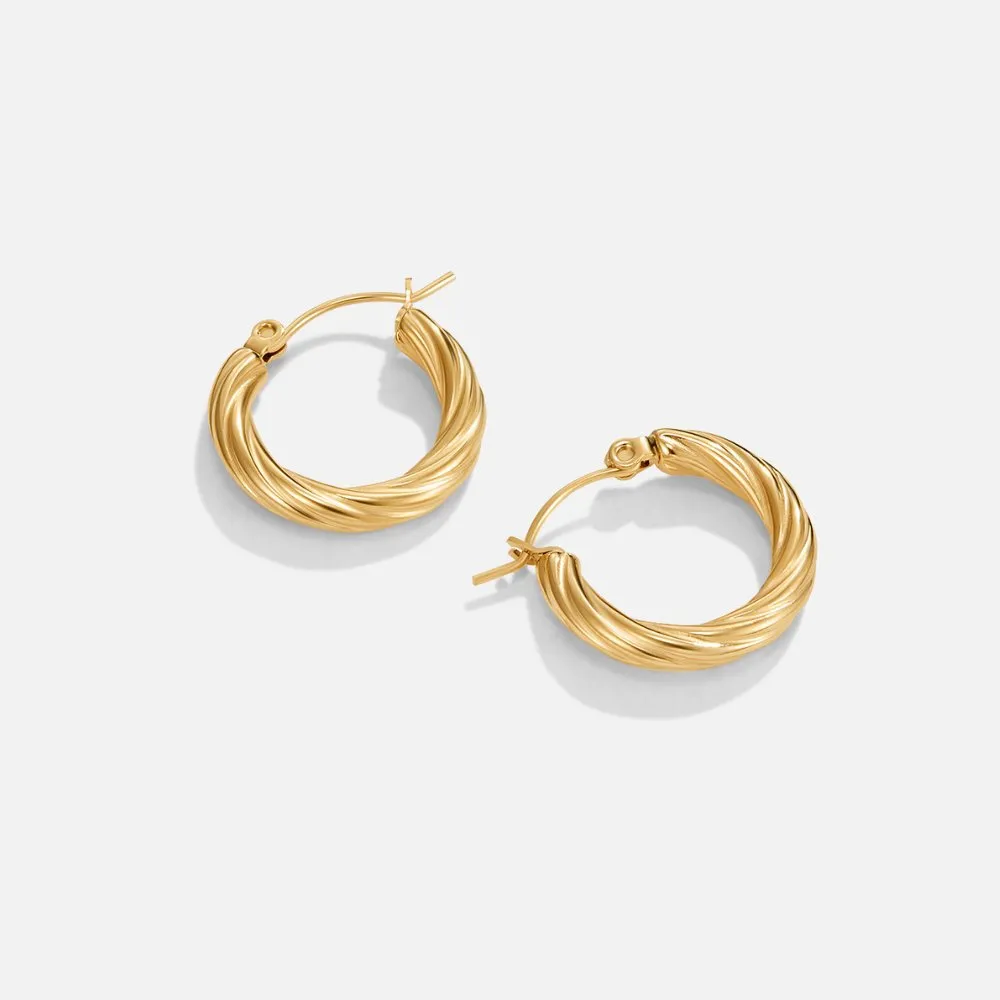 Raya Twisted Hoop Earrings