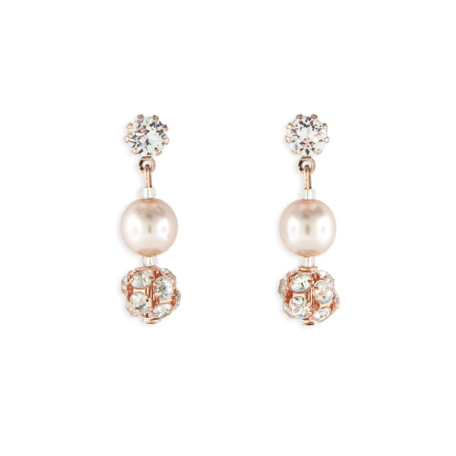 Rose Gold Pearl Earrings