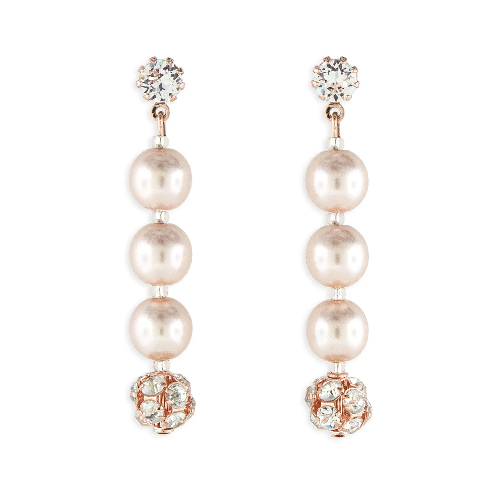 Rose Gold Pearl Earrings