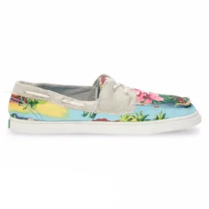 Sanuk Tropical Sailaway Blue Hawaiian Print Shoes