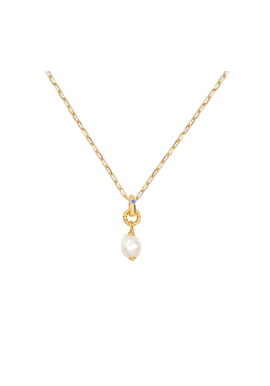 Sappho Baroque Pearl Pendant - Gold