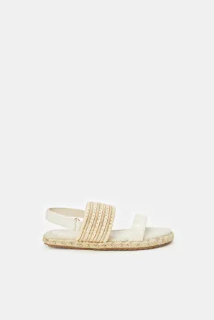 Senior Girls Beige Espadrilles