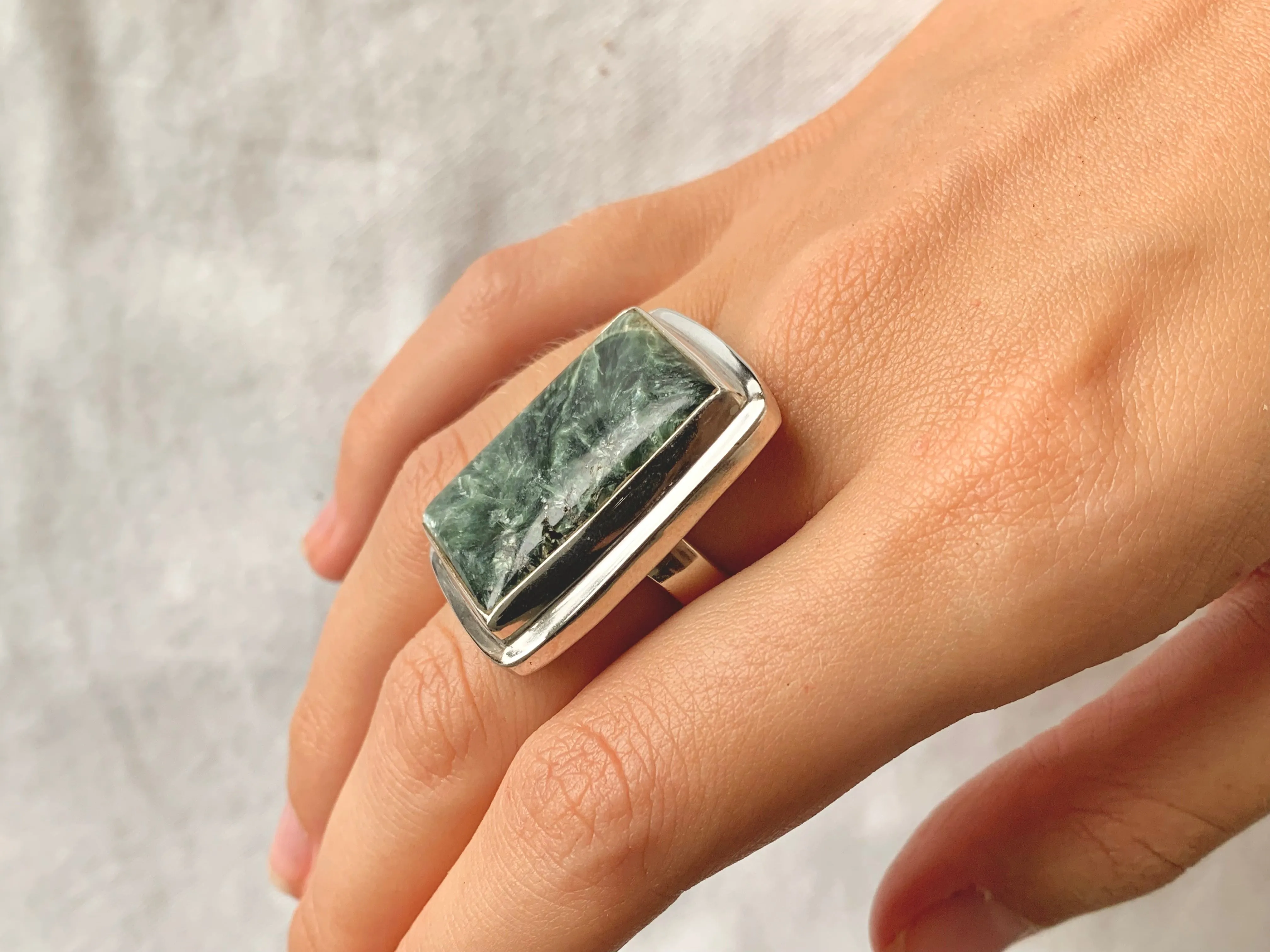 Seraphinite Ansley Ring - XLarge Rectangle (US 7)