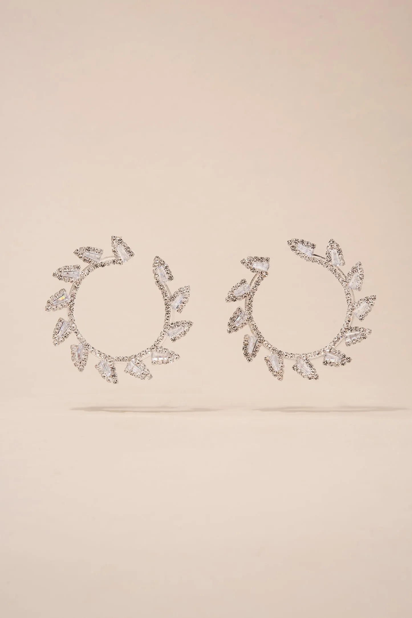 Solara Circle Rhinestone Earrings