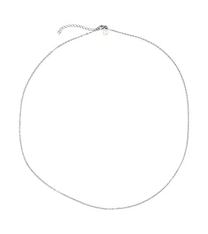 Sterling Silver Chain for Women in a Rhodium Plating, in 16.5" and 23.6" Length, Cadenas Collection